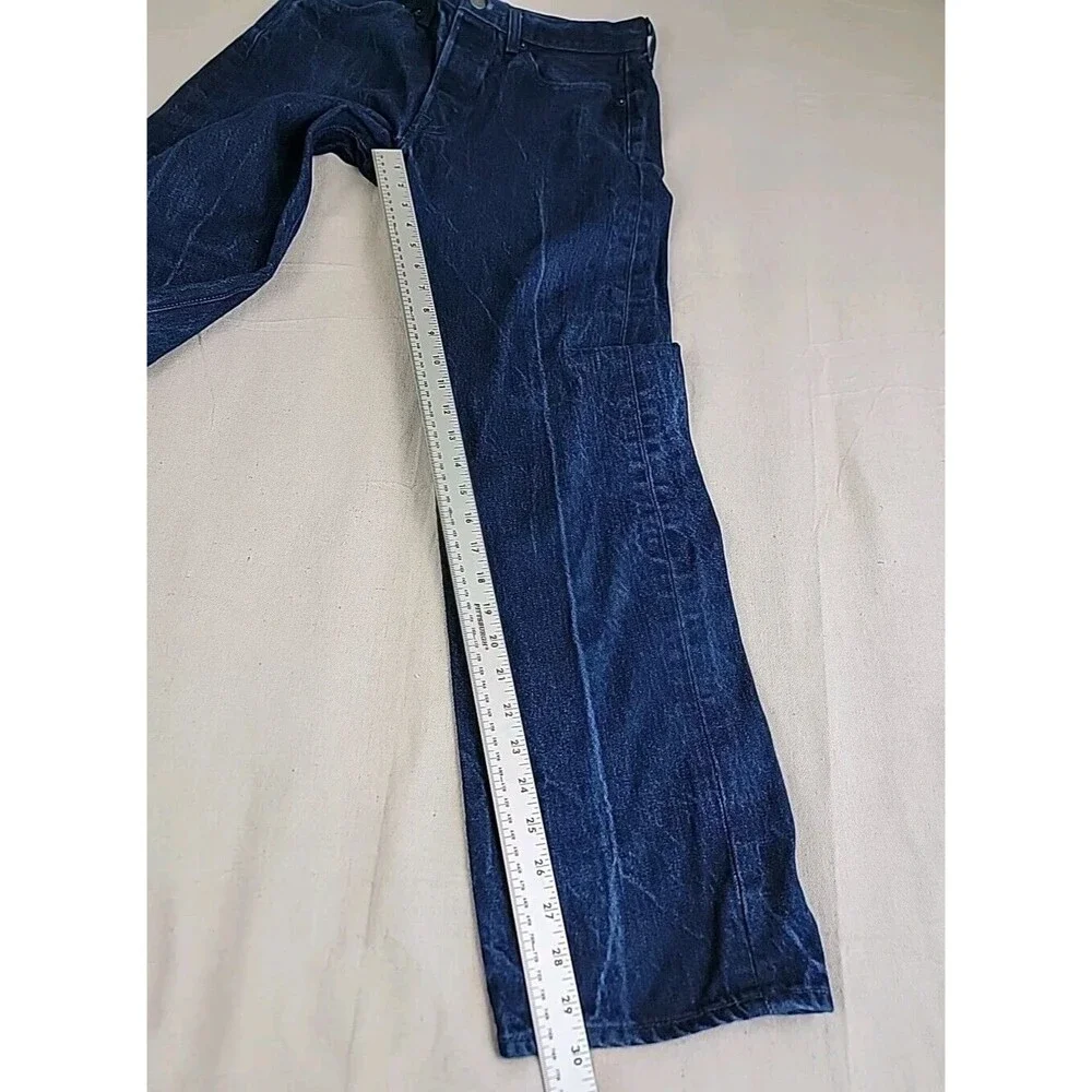 Levis Mens 501 30x30 * Jeans Straight Button Fly‎ Mid Rise Cotton Dark Blue
